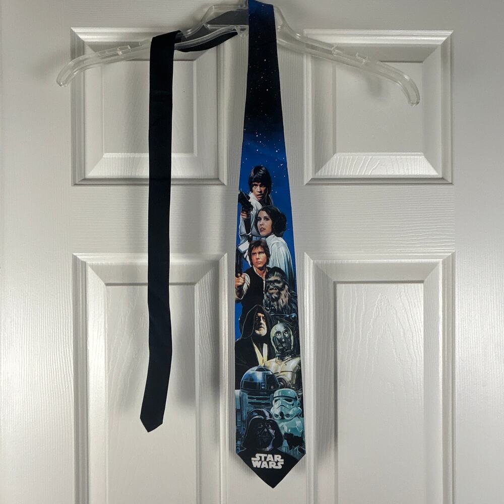 Vintage 1994 Star Wars Necktie Classic Trilogy Characters WallyWear
